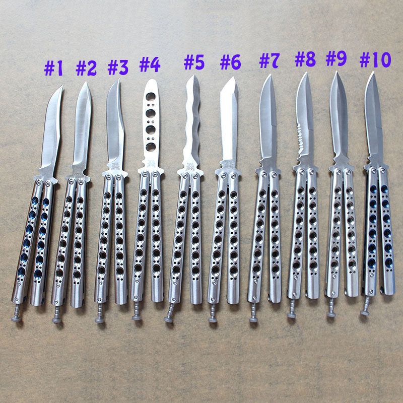 Classic Butterfly Knives Bailisong Butterfly Knife 440C Satin Blade EDC