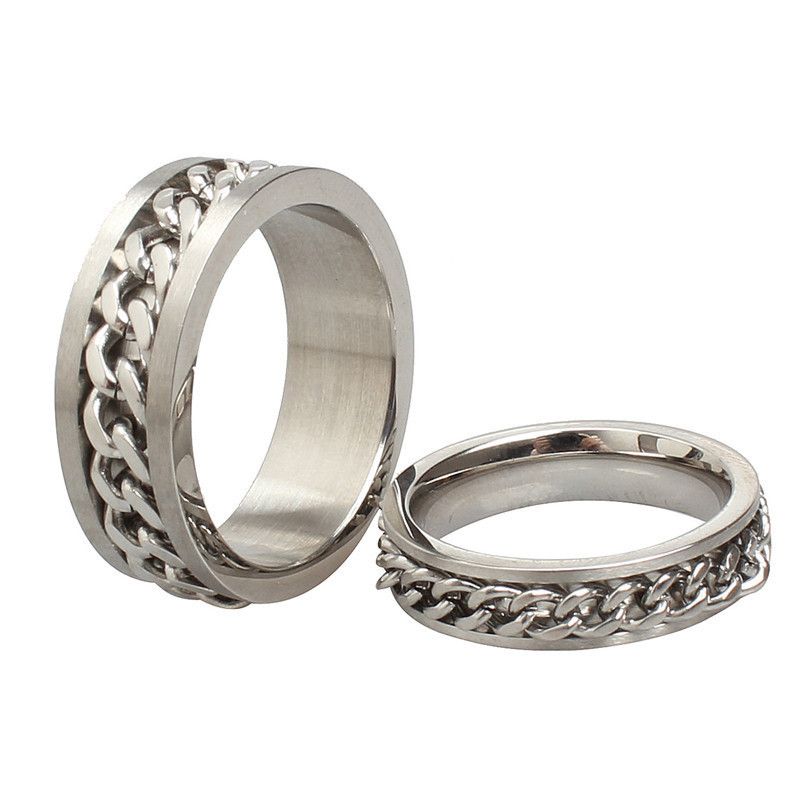 2018 brand design trendy men women engagement stainless steel couples ring high quality jewelry cool cuban chain vintage wedding rings from qqkk - Men And Women Wedding Rings 2018 brand design trendy men women engagement stainless steel couples ring high quality jewelry cool cuban chain vintage wedding rings from qqkk - Men And Women Wedding Rings