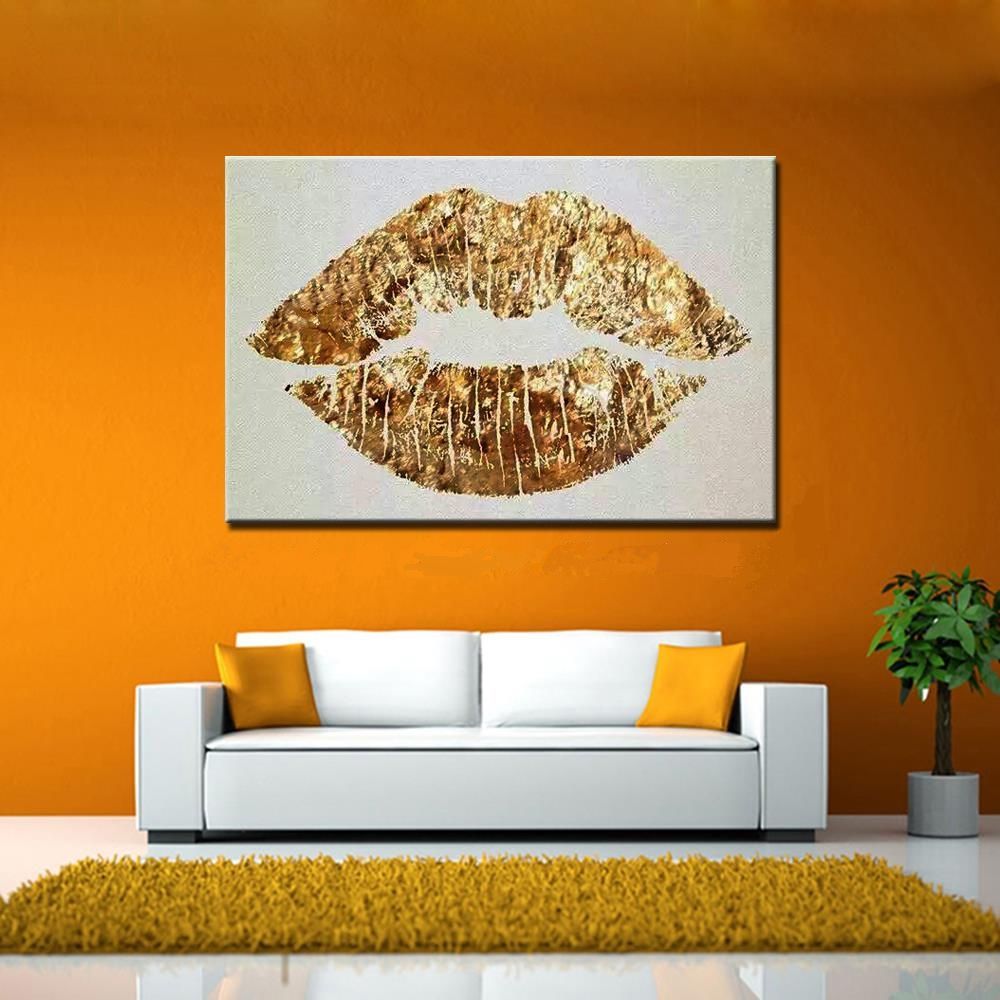 framed big lips hand