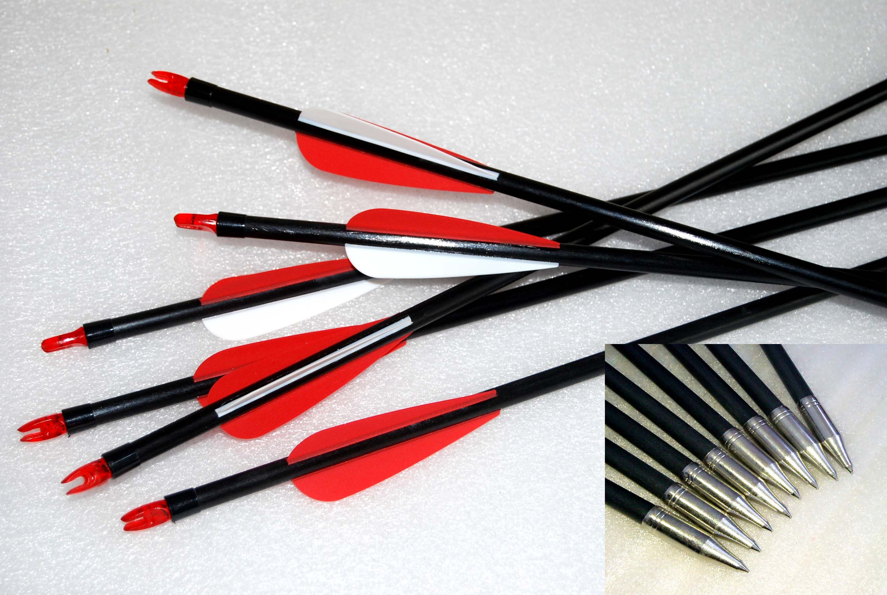 2019 Archery Arrow Nocks Fletched Arrows Fiberglass For Hunting Practice Shaft Glass Fiber From