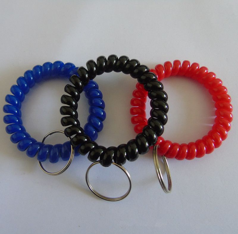 Wholesale Generic Colorful Spring Spiral Wrist Coil Flexible Spiral