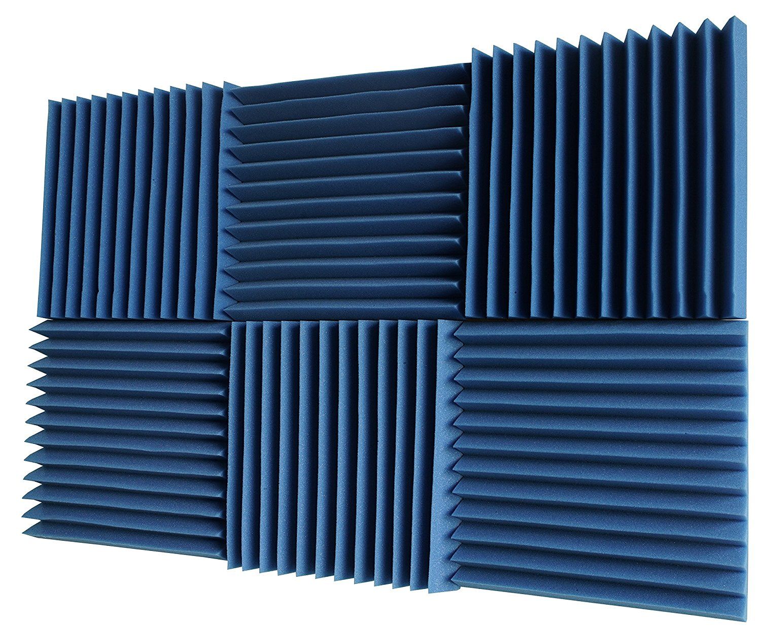 6 Pack Ice Blue Acoustic Foam Sound Absorption Studio Treatment