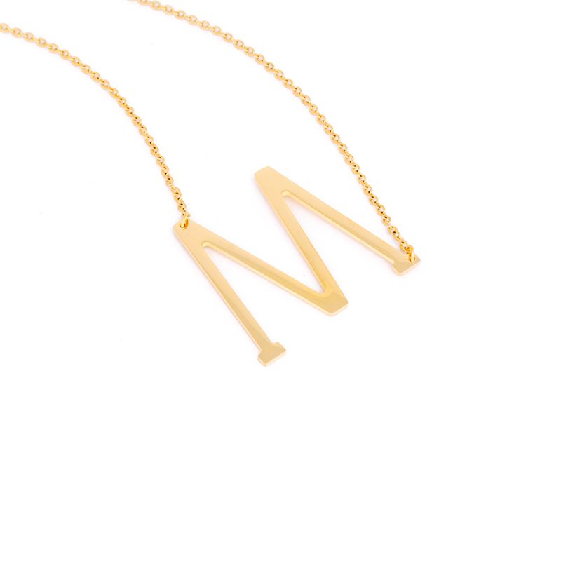 Wholesale Oversized Initial Letters MZ Alphabet Pendant