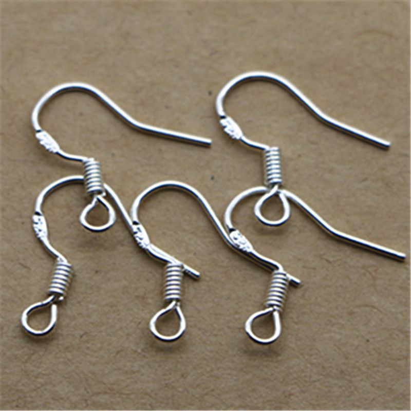2019 2017 Sterling 925 Silver Earring Findings Jewelry DIY Fish Hook