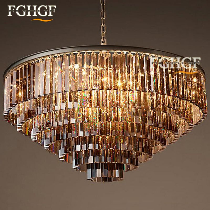 Modern Crystal Chandelier Light Pendant Hanging Lamp For Home Modern Crystal Chandelier Light Pendant Hanging Lamp For Home Restaurant Decoration Large Round Ceiling Rectangle Rope