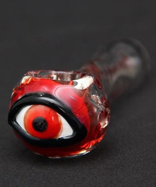 2021 Glass Pipes Manufacturing Wholesale Glass Pipes Eyes Red Flame