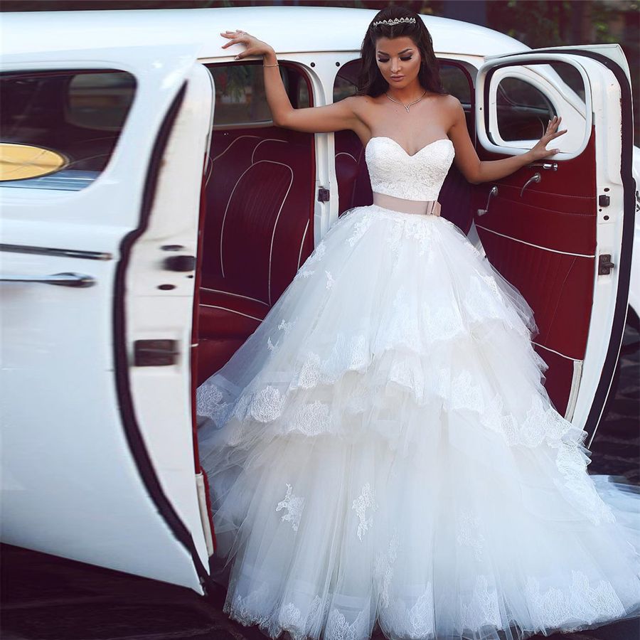layered ball gown wedding dress