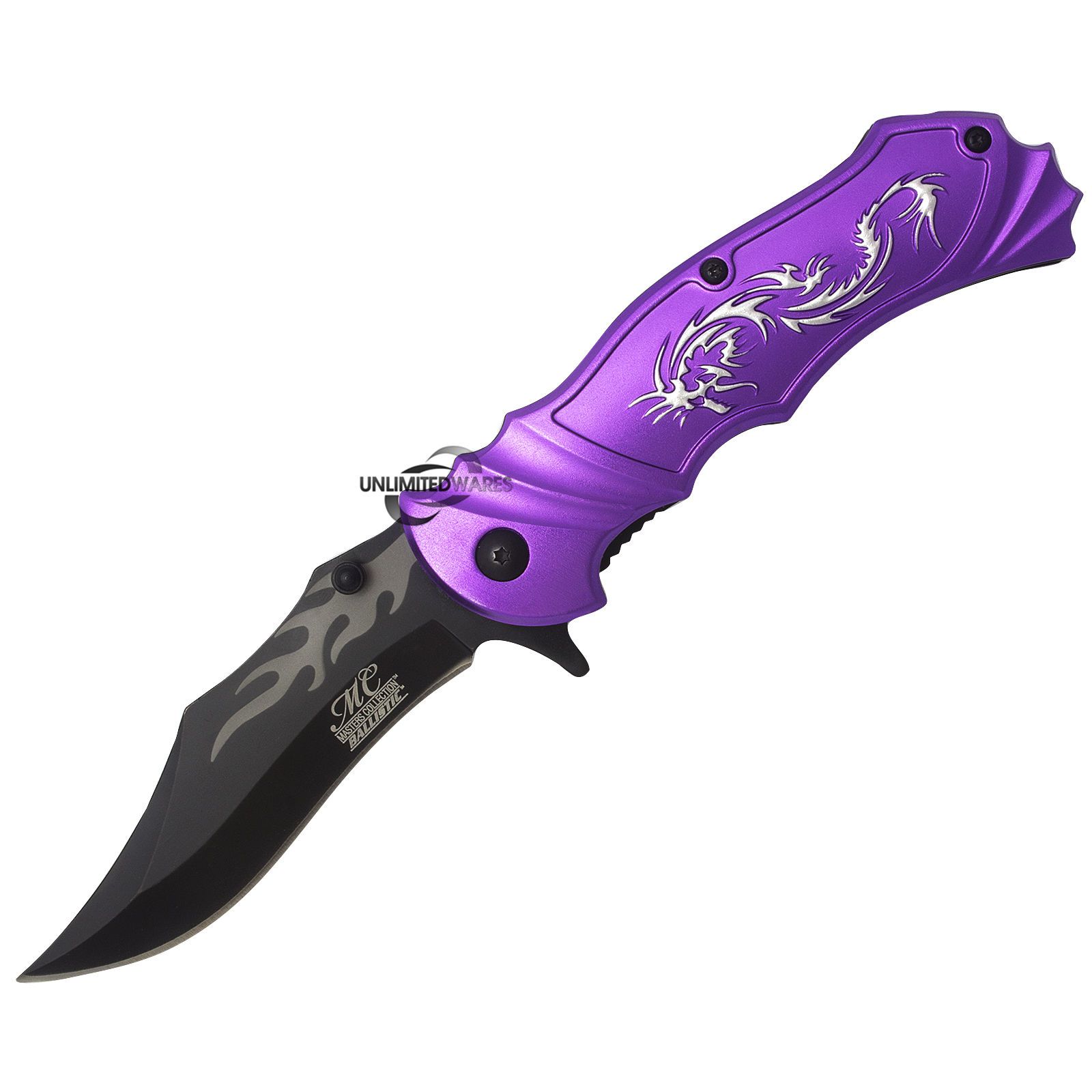 MZY 8.25 MTECH PURPLE DRAGON SPRING ASSISTED TACTICAL FOLDING KNIFE