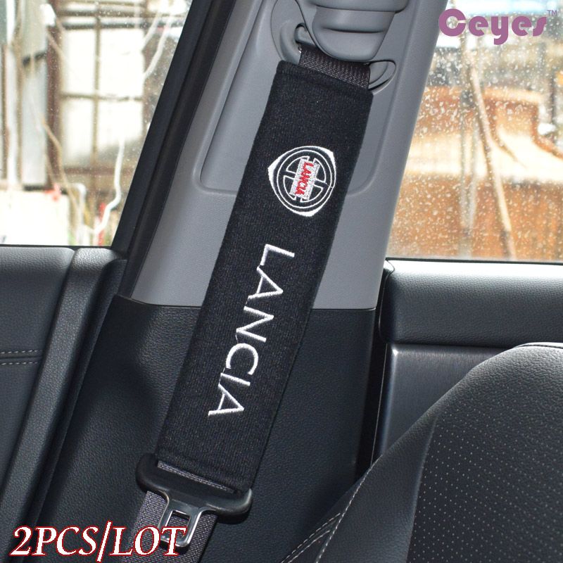 Carbon Fiber Car Seat Safety Belt Cover Shoulder Pads for Volkswagen VW 2pcs