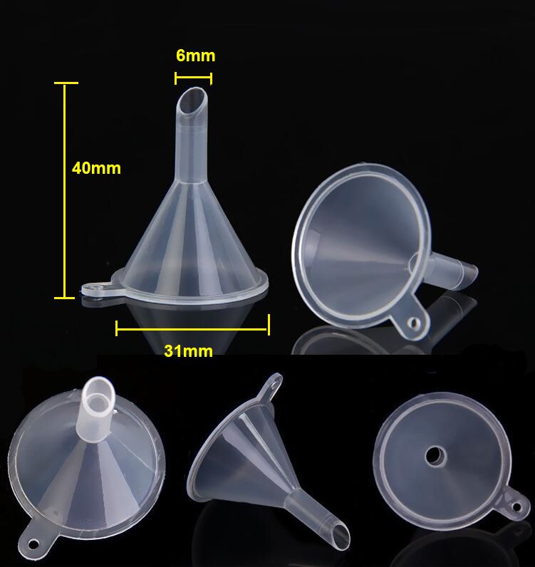 2020 clear plastic mini small funnels liquid filling tools