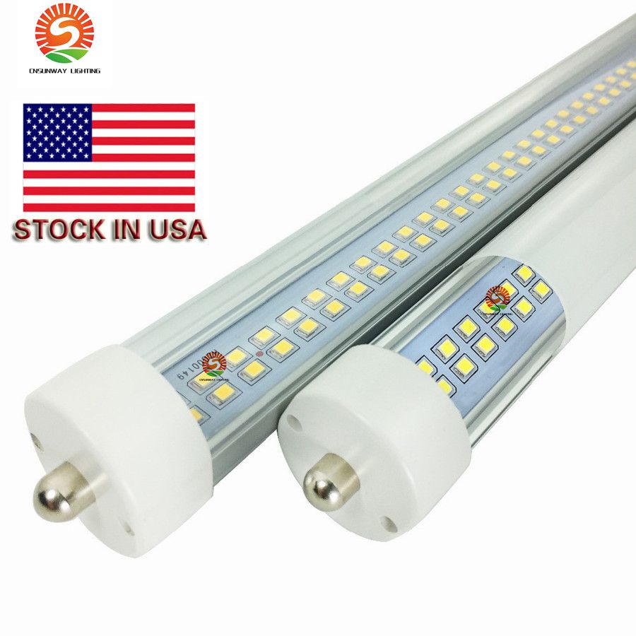 Single Pin FA8 8ft Led T8 Tube Lights Double Sides 72W LED Fluorescent