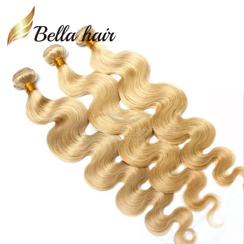 / 8A Honey Blonde Blonde Human Hair Weave Dritto Bionda Bundles Estensioni brasiliane Capelli Brasiliani Body Wave 613 Bella Capelli Bundles
