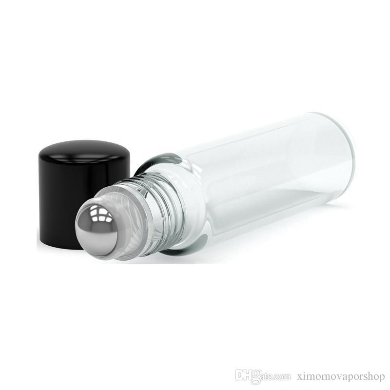 10ml Empty Roll On Glass Bottles STAINLESS STEEL ROLLER