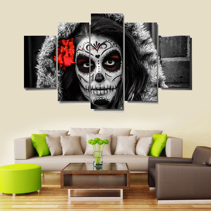 Day Of The Dead Wall Art 2017 high quality the day of the dead paintings on canvas 5 panel Day Of The Dead Wall Art 2017 high quality the day of the dead paintings on canvas 5 panel