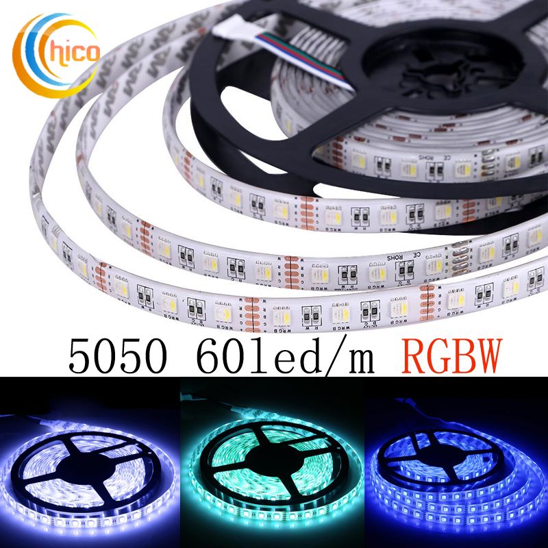 12V 5M SMD 5050 300 LED RGB WW CW Waterproof Flexible Tape Light Strip lamp