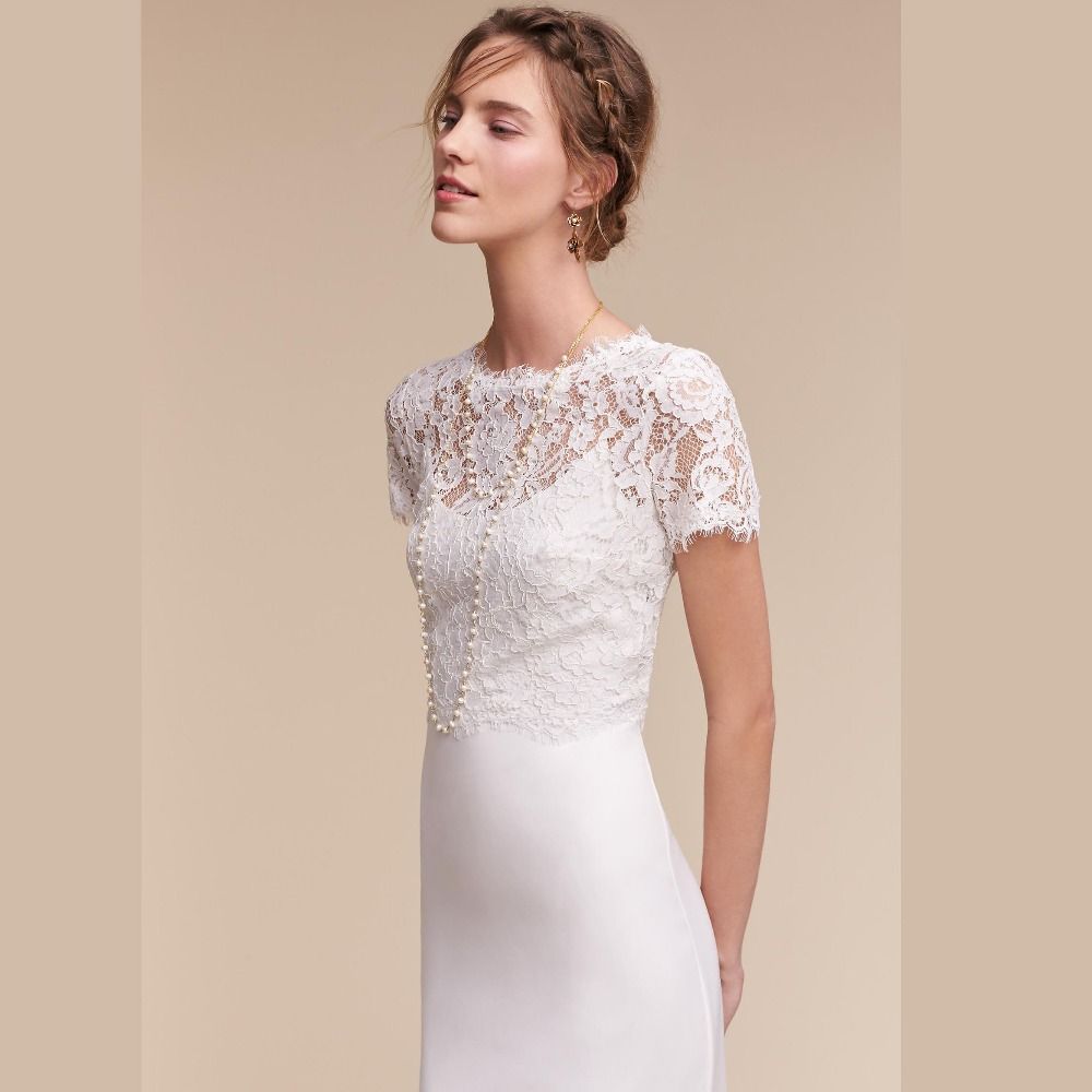 white lace wedding tops