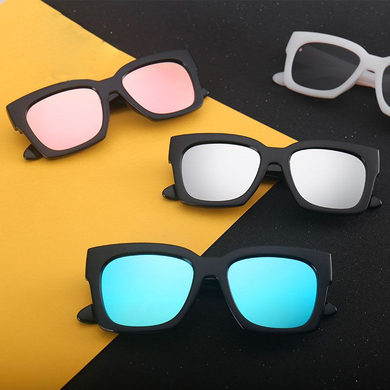Korean Trend Of The V Brand Sunglasses Large Bright Color Coated