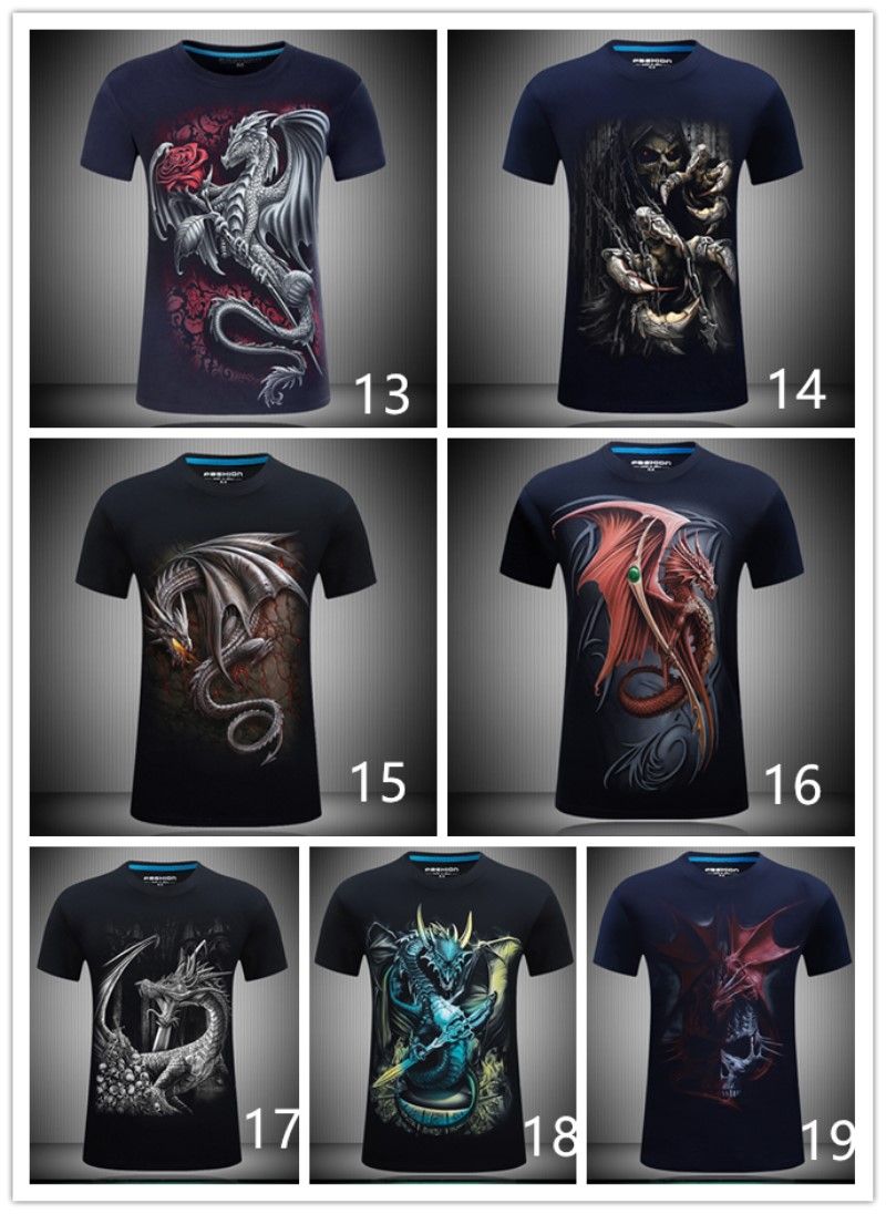 Hot Sale Mens Summer 3d Dragon T Shirt Short Sleeve T Shirt Man Plus Size Start Printed Cotton T Shirt Men 3d Designer Clothing From Yting 5 08 Dhgate Com