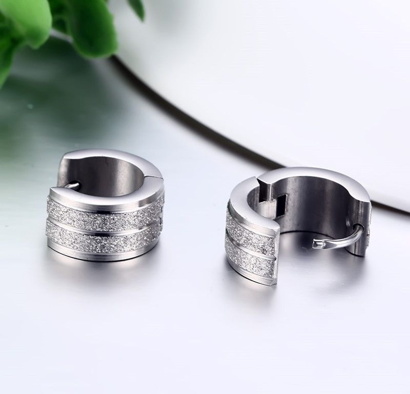 Cooler Hoop Ohrring für Frauen Männer Schmuck Edelstahl Silber Überzogene Ohrringe Partei Schmuck