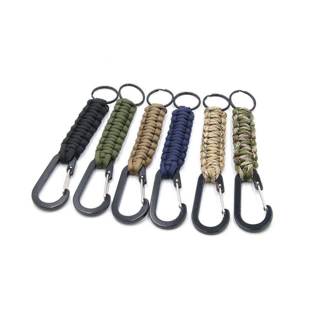 Woven Paracord Lanyard Keychain Outdoor Survival 7 Strand Paracord Parachute Cord Lanyard