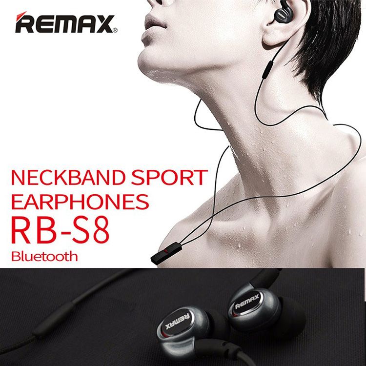 Image result for Remax RB-S8 Neckband Sport Earphones Bluetooth Headset