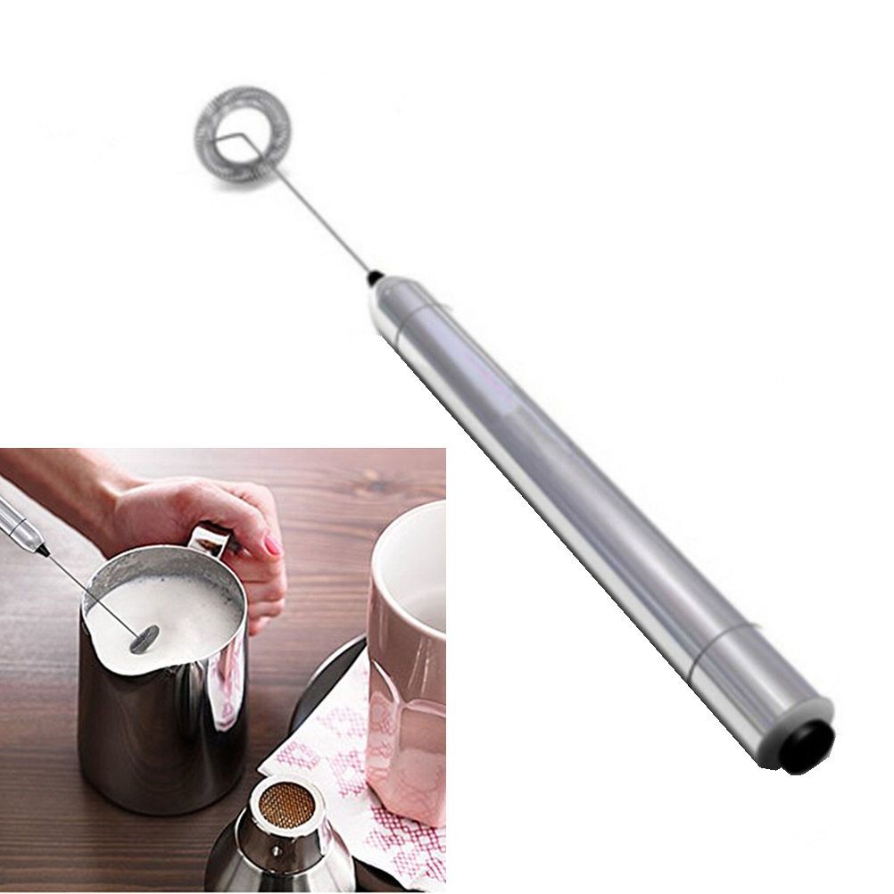 2019 Handheld Stainless.Steel Electric Milk Frother Coffee Cappuccino