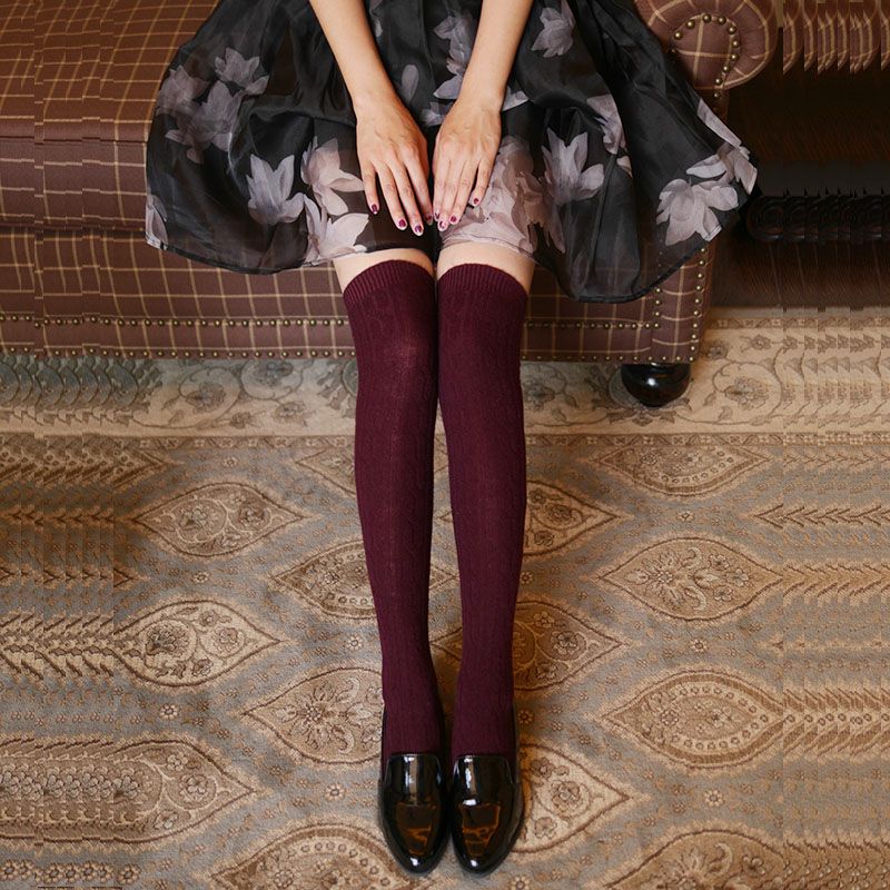 2019 S002 Women Fashion Wool Stockings Sexy Long Over Keen Tights Pantyhose Warm Elastic Sock 