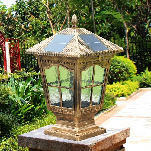 2019 Garden Solar Power Led Post Light Cap With Aluminum 2019 Garden Solar Power Led Post Light Cap With Aluminum Glass Lamp Cover Automically For Outdoor Villa Deck From Lightzone