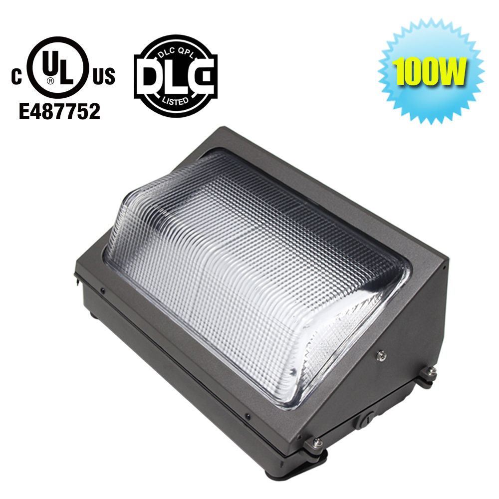 100w Led Wall Pack Outdoor Flood Light Fixture 12000 Lumens 120v 208v 220v 277v 240v Dusk To Dawn Security Lamp