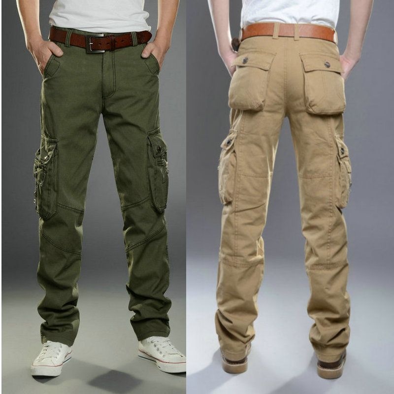 2019 Men'S Trousers Fashion Casual Cargo Pants Men Wear Cotton Spring ...