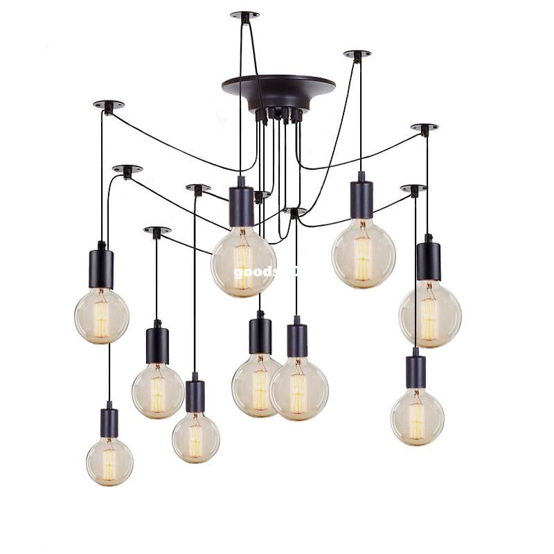 Vintage Chandelier Loft Spider Re Diy E27 Adjule Livingroom Vintage Chandelier Loft Spider Re Diy E27 Adjule Livingroom Lighting For Kitchen Restaurant Fixture Lights Ceiling Fan With