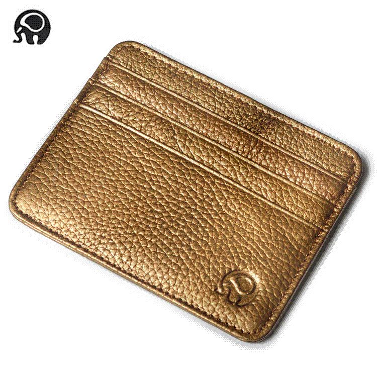 Men Wallet Business Card Holder Bank Cardholder Leather Cow Pickup