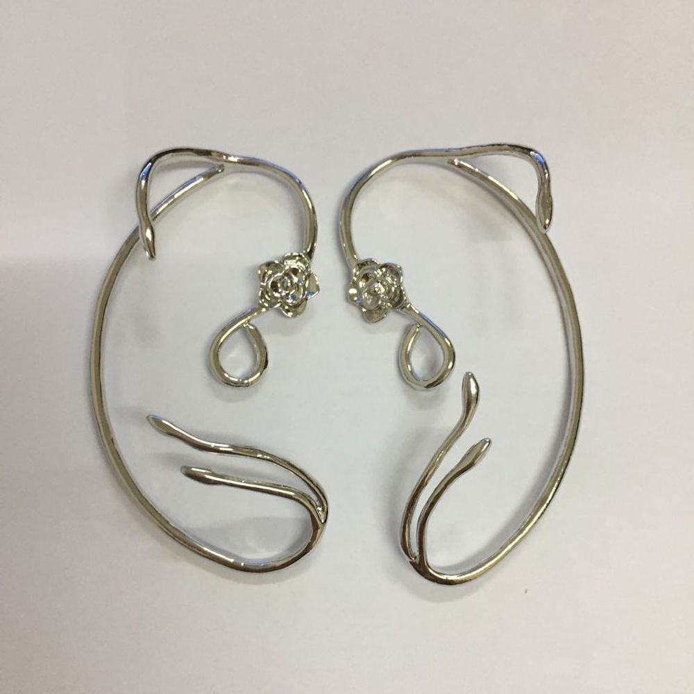 2020 Beauty And The Beast Earrings Ear Cuff Belle Cosplay Jewelry Rose Stud Earrings Fairy Tale 