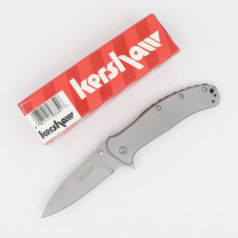 2016 New Kershaw Zing 8Cr13MoV Stainless Handle Framelock Folding Knife 1730SS EDC Pocket Knife