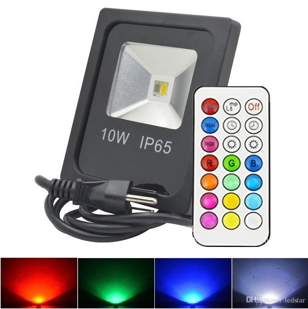 Rgbw Led Floodlights Strobe Stage Lights Waterproof 10w Flood Outdoor Lighting Remote Control Us Uk Au Eu Plug