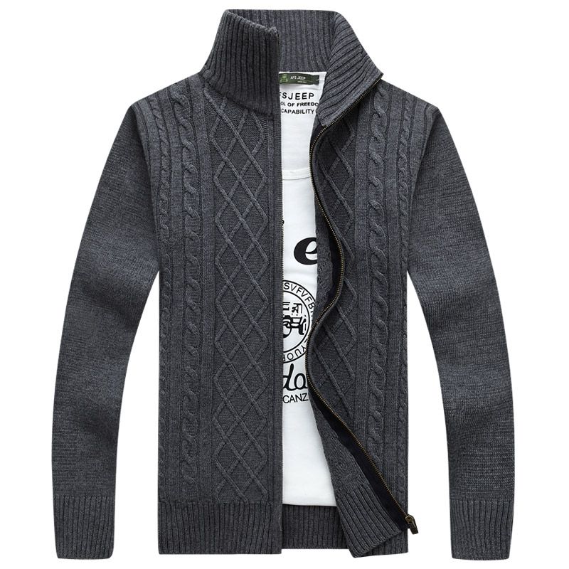 2019 Mens Cardigan Sweater 2016 Thicken Velvet Knitwear Men'S Cardigans ...