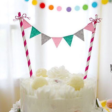 2019 Wholesale Rainbow Palette Flag Garland Cake Topper Bunting Set 2019 Wholesale Rainbow Palette Flag Garland Cake Topper Bunting Set