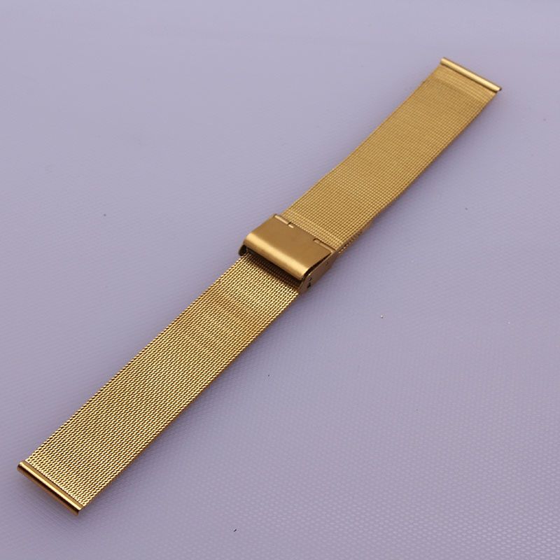 Yellow Gold Color Watchband Strap 10mm 12mm 14mm 16mm 18mm 20mm 22mm