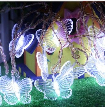10 M 50 LED Schmetterling LED Kettenlichter AC110V / 220V Outdoor und Indoor Weihnachtsfeiertag Weihnachtsdekoration Lichter