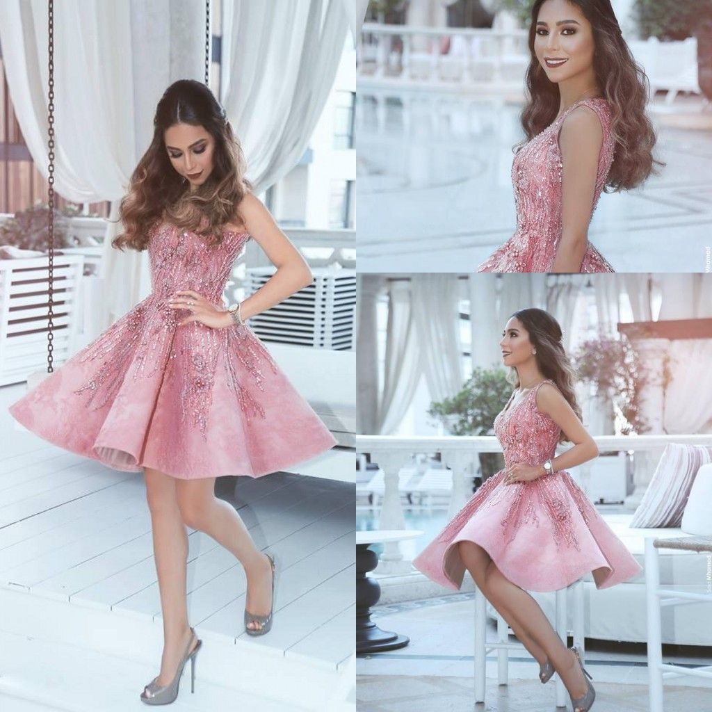 pink sparkly cocktail dress