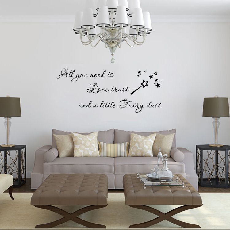 4142 All You Need Is Love Trust E Wall Sticker Removable Magic 4142 All You Need Is Love Trust E Wall Sticker Removable Magic Stick Fairy Es Sayings Vinyl Decals Decor Tree