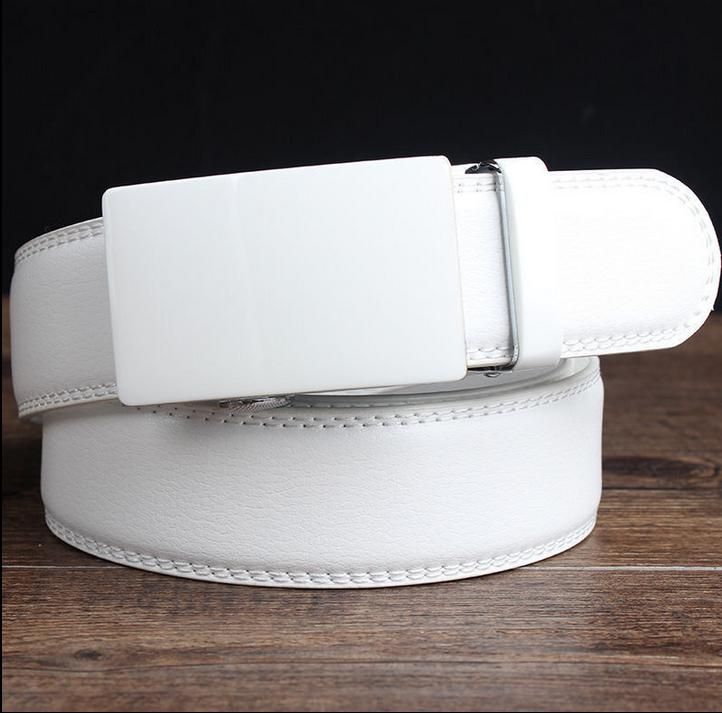 white mens belt