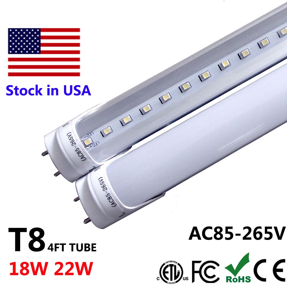 4ft LED Tube T8 G13 Bi Pin LED Bulb Light Fixture 18W 22W 28W LED Shop Lights Fluorescent Lamp ...