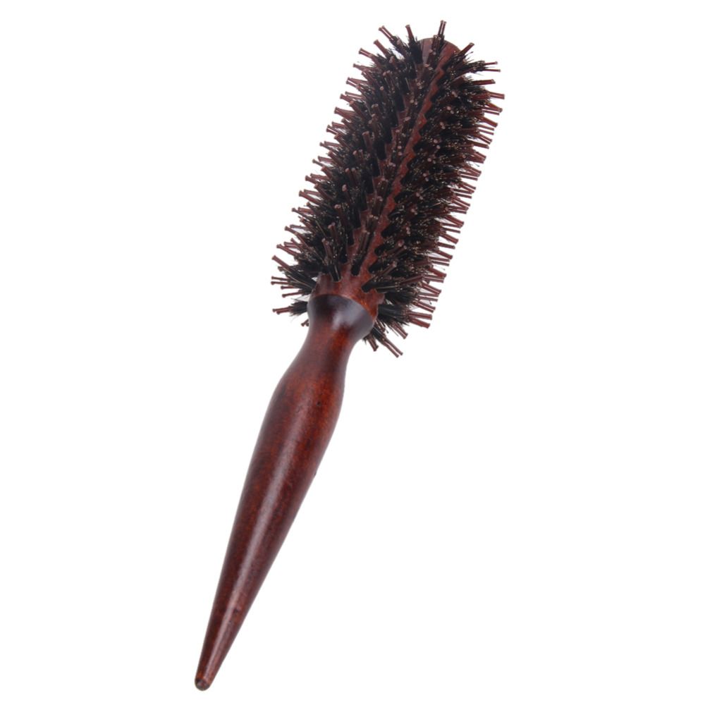 natural bristle round hair brush