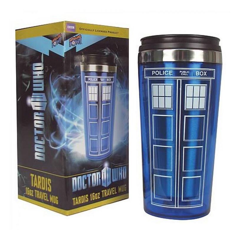 doctor who tardis 16oz 450ml travel mug stainless steel interior