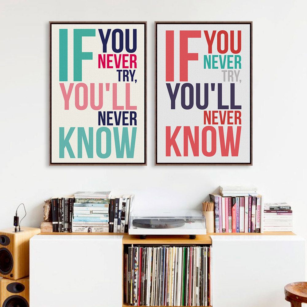 2019 Modern Minimalist Motivational Typography Simple Life Quotes A4