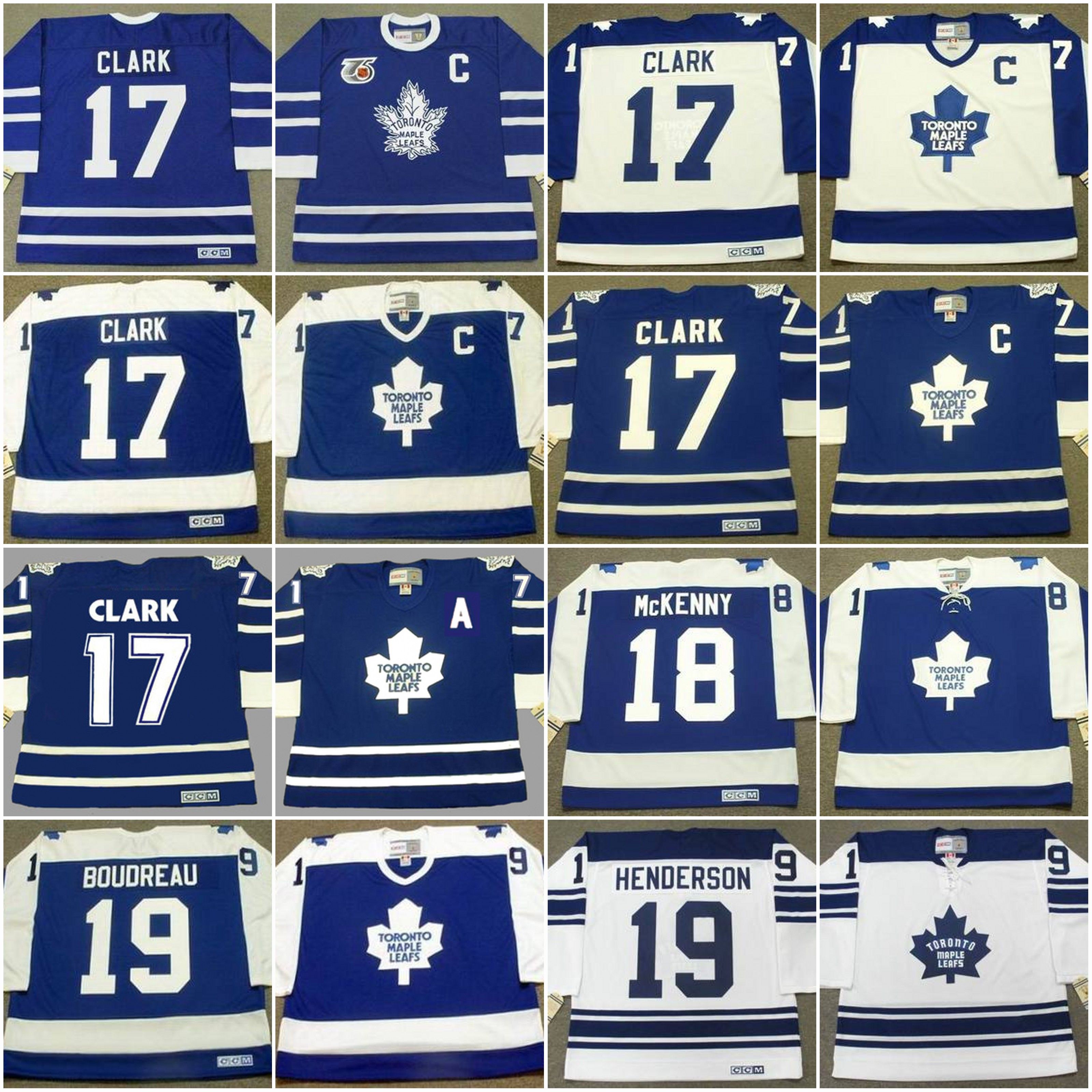 2019 Toronto Maple Leafs Jersey 17 WENDEL CLARK 1991 20 BOB PULFORD 20
