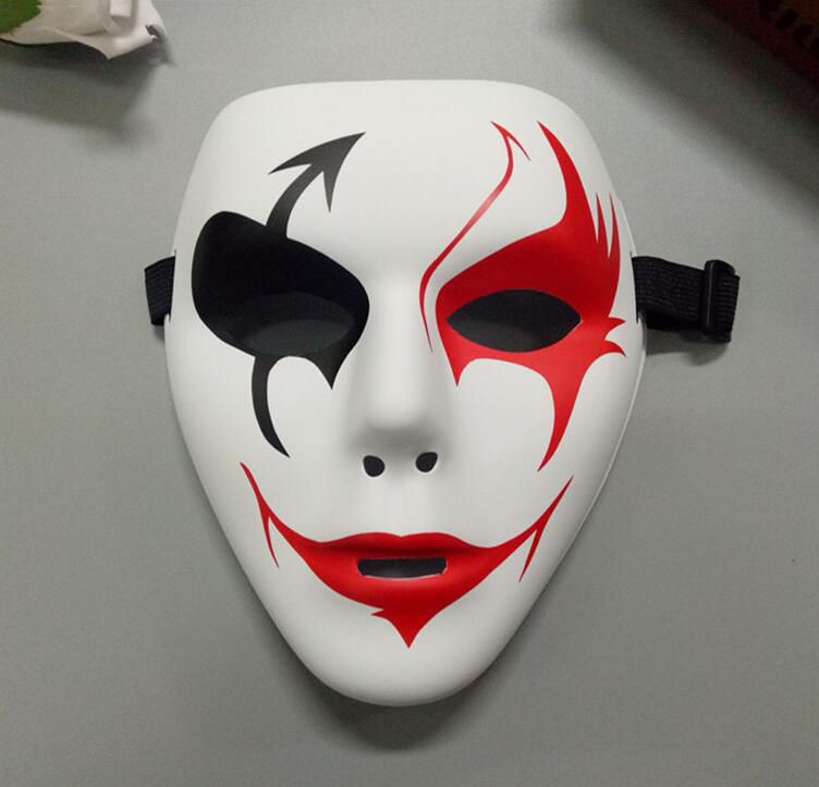 Hot Men Hand-painted Hip-hop Mask Halloween Party Full Face Masquerade Masks Men Bboy PVC Masks JabbaWo Street Dancing Face Masks