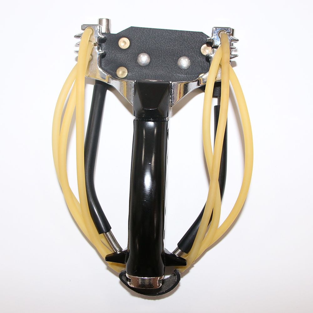 2021 Professional Hunting Catapult Slingshot Black Steel Hunter Outdoor