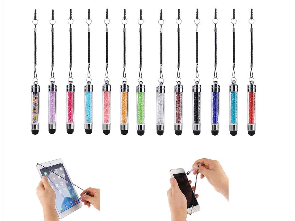 2019 Crystal Rhinestone Touch Pen Capacitive Stylus Pen With Spring